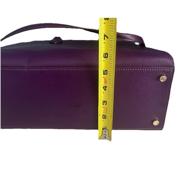 Kate Spade Ripe Plum Madison Saffiano Leather Medium Purple Bag Satchel EUC - Picture 9 of 15